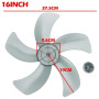 16 Pouces Pales de Ventilateur de Rechange de 40,6 cm, pales de Ventilateur en Plastique ABS à 5 Feuilles avec Un Cache-écrou po