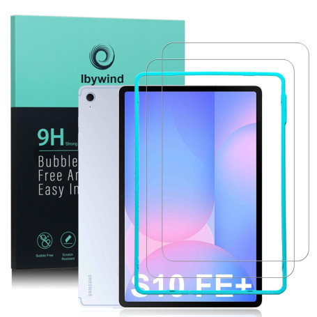 Ibywind pour Samsung Galaxy Tab S10 FE+(13.1 pouces) Protecteur d'écran, avec 2 pièces en verre trempé, [pas de bulles]