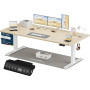 Homall Bureau Assis Debout Électrique 200×80 cm, Réglable en Hauteur, Beige | Fonction mémoire 3 positions, anti-collision, char