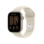 Apple Watch Series 12 GPS + Cellular, Boîtier en Aluminium Or Clair de 42mm | Bracelet Sport sable - S/M. Santé + Fitness + Suiv
