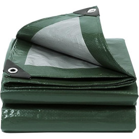 Bâche imperméable et résistante en 130 g/m² –1,5 x 2 m– Anti-UV et antigel – avec œillets en métal – Multi-usages pour Jardin, C