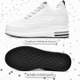 AONEGOLD Femme Baskets Compensées Chaussure Tennis de Sport Gym Fitness Respirantes Sneakers 8.5cm