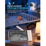 BURNNOVE Babyphone Camera sans WiFi pour Bébé, Écran IPS 5 Pouces | Vision nocturne, caméra motorisée 355°/90°, mode VOX, zoom n