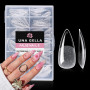 UNA GELLA Capsule Americaine Ongle Stiletto Moyenne, 216 Pièces 12 Tailles Capsules Ongles Amande Extrémités Full Cover pour Ext