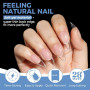 UNA GELLA Capsule Americaine Ongle Stiletto Moyenne, 216 Pièces 12 Tailles Capsules Ongles Amande Extrémités Full Cover pour Ext