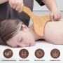 7 Pièces d’Outils de Massage en Bois de Gua Sha, Modelage du Corps, Anti-Cellulite et Soulagement des Douleurs Musculaires