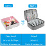 Boczif Étui de Transport Organisateur de Vernis à Ongles (Gris) | Sac de Rangement de Vernis à Ongles à Double Couche - Convient