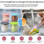 Gokemuak 4 Pièces Récipient Creami pour la Machine à Glace Ninja Creami | Accessoires pour Machines à Glace pour la Série NC301