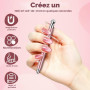 AYBUY Aimant à Ongles ?i, Aimant Ongles Nail Art, Cylindrique | Double Tête, Puissant, pour Vernis Gel ?il De Chat, Nail Art 3D,