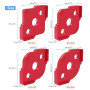 Lot de 4 Gabarit pour Defonceuse a Bois Sur Table, R5 - R40 Gabarit Plan de Decoupe Travail Accessoires de Routage de Rayon D'an