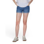ONLY ONLCARMEN Lot de 2 shorts en jean stretch pour femme - Coupe skinny - Taille moyenne - Basique - Bleu - Noir - Tailles S, M