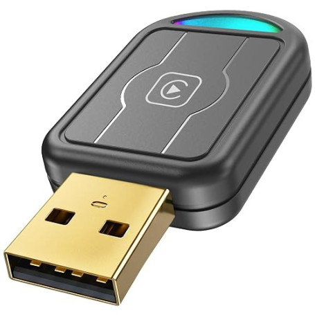 Mini Adaptateur CarPlay sans Fil pour Apple, Quick Auto Connect, Puce A8 | Convertit filaire en voiture sans fil, connecteur pla