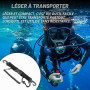 leruiyezs Sangle Plongee sous Marine Durable avec Clips Libération Rapide,Sangle Lampe Plongée,Extension Spirale150cm,Caméra sou