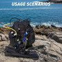 leruiyezs Sangle Plongee sous Marine Durable avec Clips Libération Rapide,Sangle Lampe Plongée,Extension Spirale150cm,Caméra sou