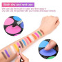 URAQT Peinture Corporelle pour Le Visage,Palette de Maquillage pour Enfant | 15 Couleurs Palette de Tatouage de Peinture à I'hui