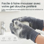 Yiclick 4 Pièces Gant Exfoliant Corps Hammam, Gommage Visage Soie Corps, Body Scrub, Fleur Douche, Eponge Loofah Bain Brosse