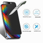 Mothca Verre Trempé Anti Espion pour iPhone 14 Pro Max Mat, Vitre Protection Ecran Privacy Matte à Couverture Complète, 9H Duret