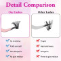 Aomig Faux Cils Individuel, 30D+40D+50D+60D+80D+100D Cluster Lash, 570 Pièces Kit d'extension Faux Cils DIY avec Liaison, Joint 