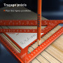 Presch Équerre de menuisier 300mm - Surface innovante effaçable - Aluminium fraisé de haute précision pour des angles de 90° tou