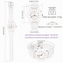 OFFCUP Montre Sport Femme, Montre à Quartz Analogique pour Femmes éTanche 50M avec Veilleuse Trois Aiguilles Montres de Sport po