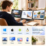 Blackview DCM5 Double Ecran PC Portable 14" FHD 1080P IPS Certifié TÜV Multi Triple Ecran PC Extension Ecran pour 13-17,3" Ordin