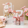 Mritrit Lot de 10 petits sacs cadeaux en PVC transparent avec poignées blanches, réutilisables, pour mariage, invités, fêtes, ca