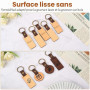 Porte-clés en bois vierges à personnaliser – lot de 13 – hêtre ou noyer, forme rectangulaire ou ronde – compatible gravure laser