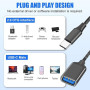 AXFEE USB-C to USB Adapter,USB-C mâle vers 2 USB 2.0 Tête de Femme Splitter | 2 en 1 Adaptateur Type C Mâle vers 2 USB Femelle E