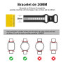 J-ONEFIT 20mm Montre Bracelet de Remplacement en Silicone | Design Bicolore, élégant, Léger