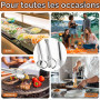 3 Pièces Pince de Service en Acier Inoxydable, 9 Pouces Pince Alimentaire | Cuisine, Pinces à Salade de Qualité, Pinces à Barbec