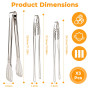 3 Pcs Pince Cuisine Inox, Pince à épiler, 30cm & 28cm & 24cm | Pincette de Cuisine de Acier Inoxydable Professionnel pour Cuisin