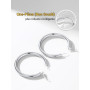 PROSTEEL Boucle d'Oreille Créole Femme 20mm/30mm/40mm/60mm/80mm, Anneaux d'Oreilles Epais en Acier Inoxydable/Plaqué Or/Noir, 90