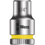 Wera 05005420001 Barre magnétique pour douilles A Imperial 1, Jeu de douilles Zyklop, 1/4", système impérial, 9 pièces Noir