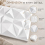 VIDETOL Lot de 20 panneaux muraux 3D - 30 x 30 cm - Panneaux muraux 3D - En PVC - Pour décoration de salon, chambre à coucher, s