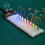 Miuzei Kit Breadboard électronique, 830 Points, 448 Composants pour Arduino | Module Alimentation 3,3V/5V, Résistances, LED, câb