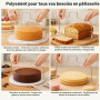 Loxzevox Coupe-Gâteau Réglable Professionnel 32 Cm En Acier Inoxydable, Lyre À Gâteau Double Fil, Trancheuse Précise Pour Génois