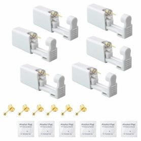6 Pièces Perceur D'oreille Pistolets de Piercing Oreille avec 6 Goujons | d'oreille en Acier Inoxydable Kit de Perçage D'oreille