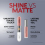 KIKO Milano Unlimited Double Touch - Teinte 112 Satin Peach Rose | Rouge à Lèvres Liquide 2 Étapes | Couleur + Gloss | Tenue 12 