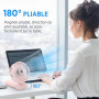 Lepwings Mini Ventilateur Portable USB Rechargeable, 4 Vitesses, Autonomie 5,5-16 Heures, Rotation 180°, Ventilateur de Poche Pl