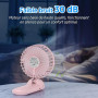 Lepwings Mini Ventilateur Portable USB Rechargeable, 4 Vitesses, Autonomie 5,5-16 Heures, Rotation 180°, Ventilateur de Poche Pl