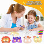 32Pcs Masques d'Animaux pour Enfants, Masques pour Enfants à Colorier | avec Cordes Élastiques et Crayons à Aquarelle pour Hallo