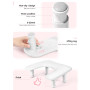 LIONVISON Repose Main Ongles Réglable PU Cuir Blanc Hauteur Ajustable | Repose Main Réglable En PU Cuir Avec Structure Robuste -
