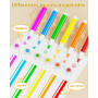 D-FantiX 36 couleurs de marqueurs lavables pour enfants, set de marqueurs de coloriage avec livres de coloriage et support, boît