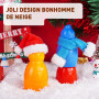 YPLUS Crayons Cire Bonhomme de Neige 8 Couleurs, Crayon Bébé Empilable | Crayon Bébé 12 Mois Lavable et Non Toxique, Forme Jumbo