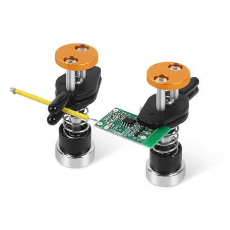 Toolour Troisième main ClampRex O1 pour Maker – Support d'aide à souder compact avec double bornes parallèles, pied magnétique r