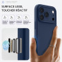 GOODVISH Coque iPhone 17 Pro Silicone avec 2 Verre Trempé, Bleu Marine | avec Bouton de Contrôle Caméra, 360° Protection Étui Pr