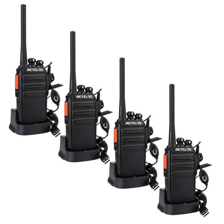 Retevis RT24 Plus Talkie Walkie Professionnel, Talkie-Walkie Longue Portée PMR446 sans Licence 16 Canaux CTCSS/DCS, Toki Walki a