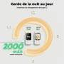 GHB Babyphone Camera 2,8" LCD sans WiFi 2,4 GHz Capteur Température | Camera Bebe Surveillance, VOX Mode, Berceuse, Vision Noctu