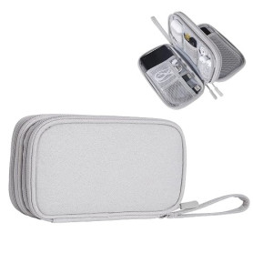Jesustree Sac de Rangement Câble, Organisateur Accessoires Electronique, Portable Pochette Câble de Voyage, Sac de Cable Organiz