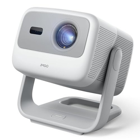 JMGO N1S 4K Mini Videoprojecteur, Triple Laser, 1100 ISO Lumens, Google TV | Gimbal Instantané Autofocus, Netflix, 110% BT.2020,